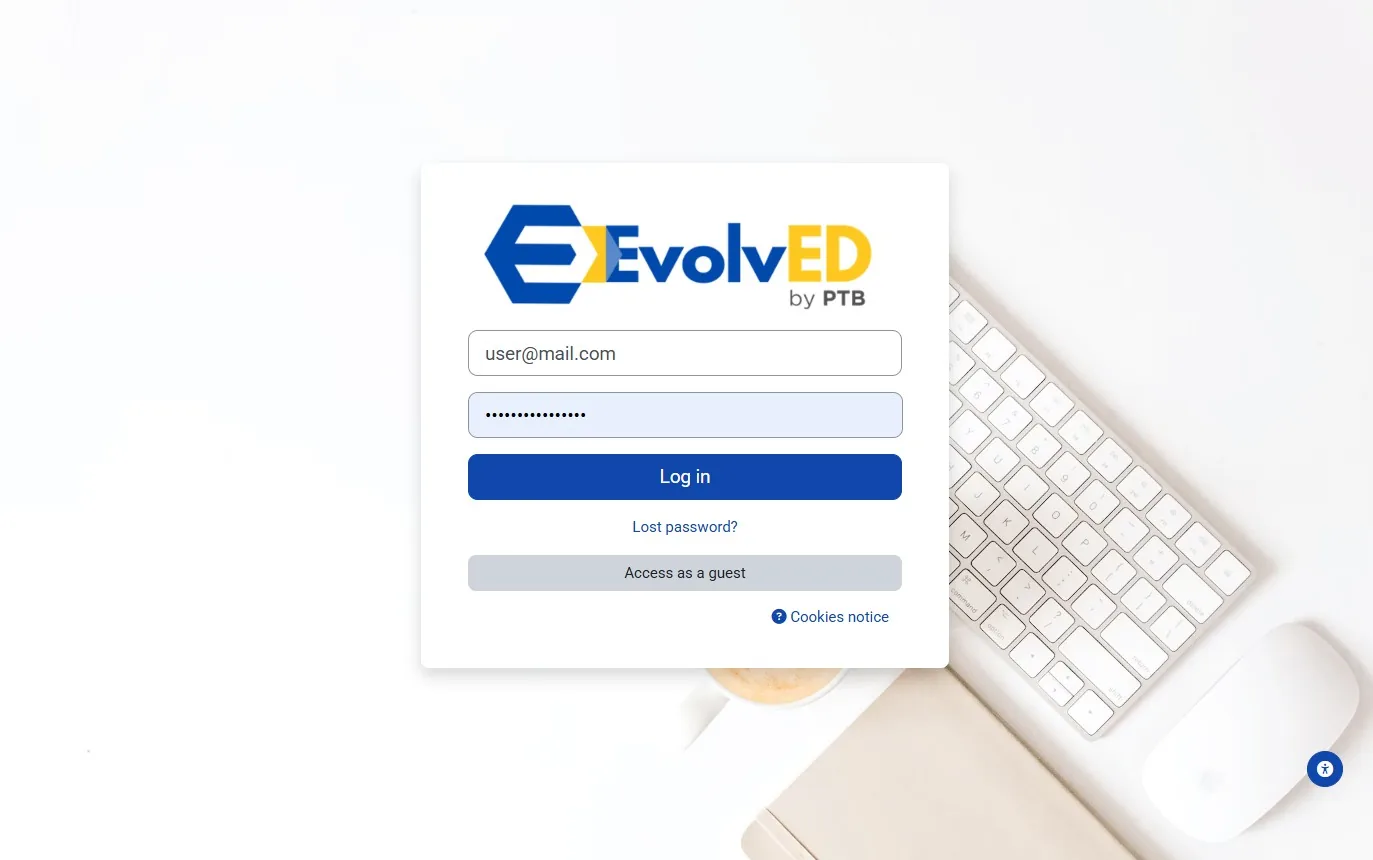 EvolvED login screen