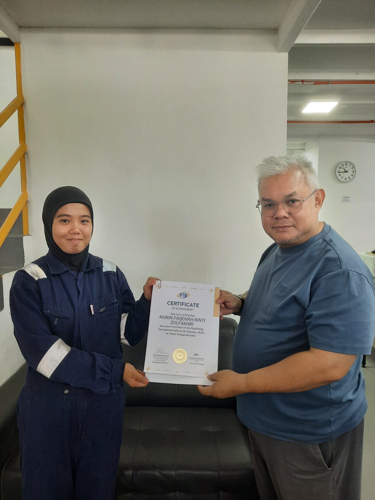 Pipefitting Tournament Winner